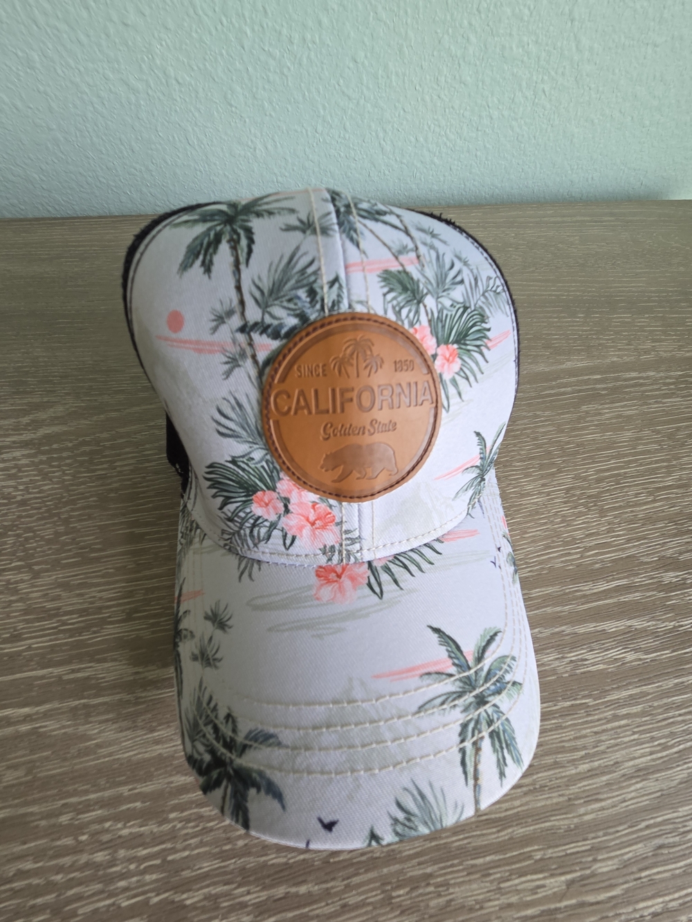 California Palm Tree Patch Baseball Cap - Floral Print